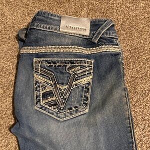 Vigoss Women's Denim Boot Cut Jeans with Embroidered Pocket
